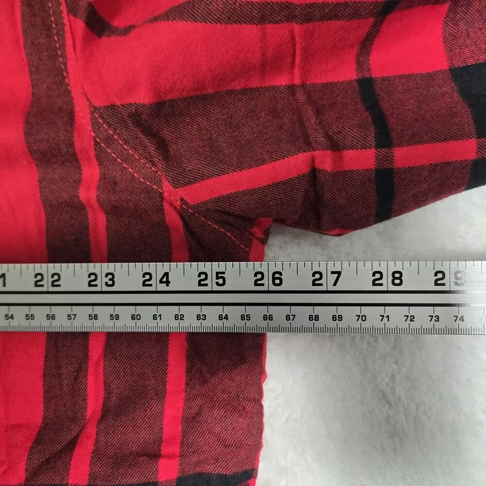 The North Face Campshire Sherpa Lined Plaid Flannel Shacket Shirt Jacket Mens XL